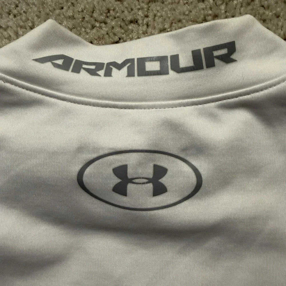 Under Armour Cold Gear Fitted Long Sleeve Shirt Men's Medium White Baselayer